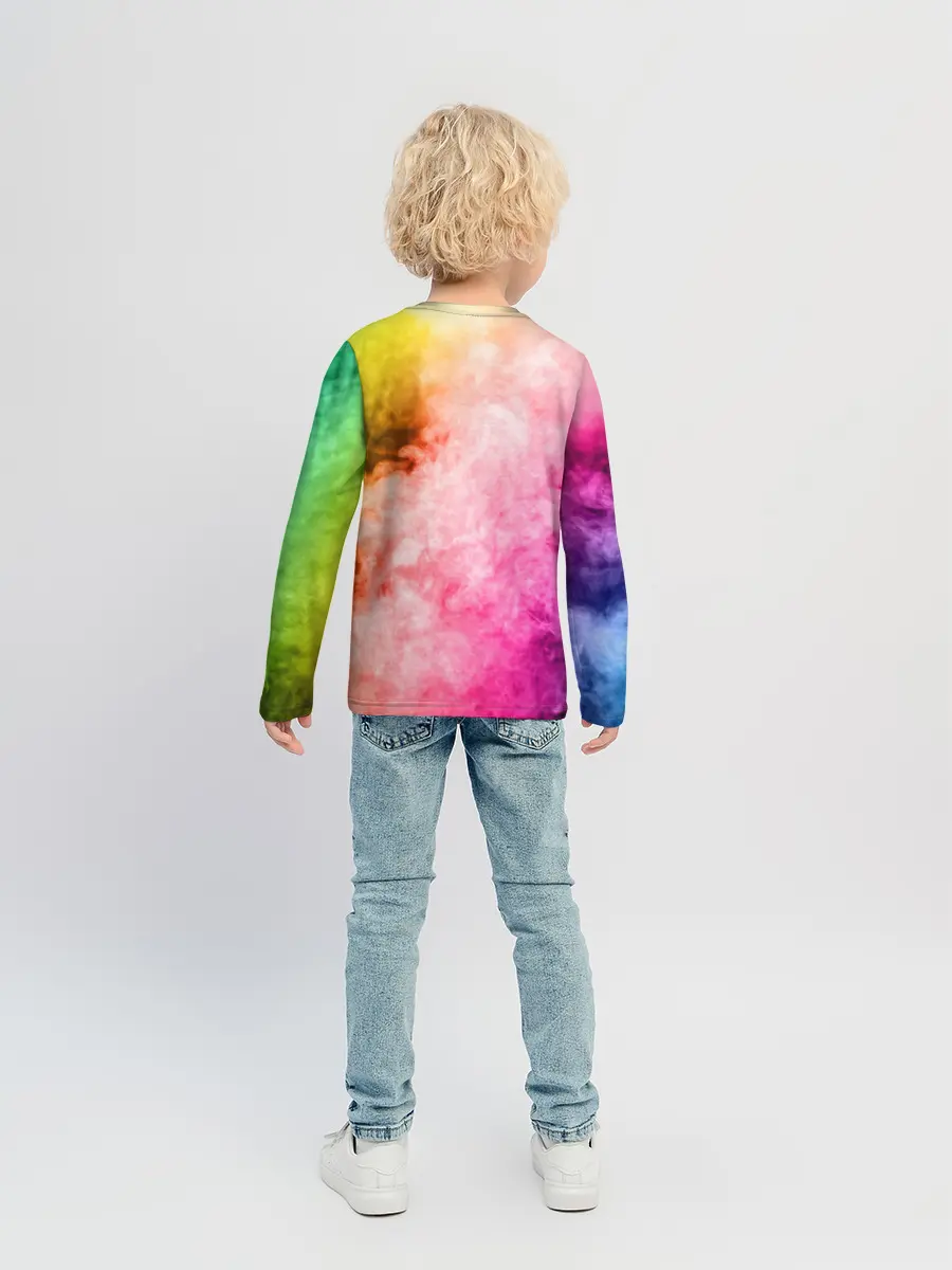 Детский лонгслив / Радужный дым