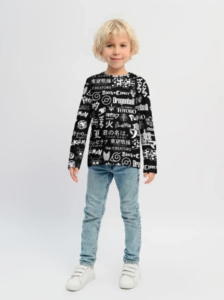 Детский лонгслив / ЛОГО АНИМЕ МУЛЬТФИЛЬМОВ