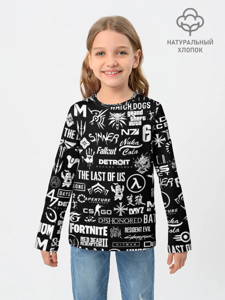 Детский лонгслив / ЛОГОТИПЫ ИГР