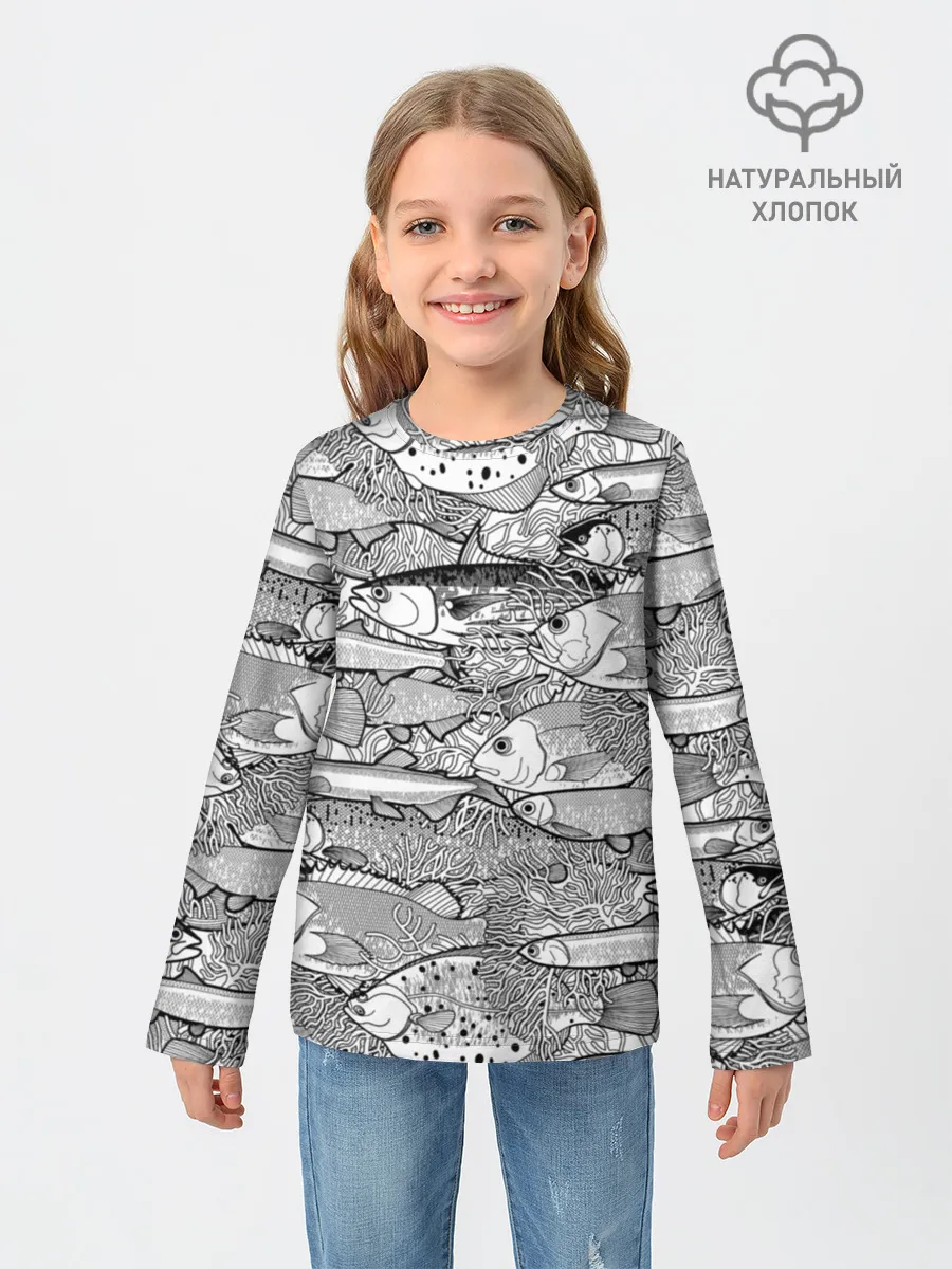 Детский лонгслив / Рыбы
