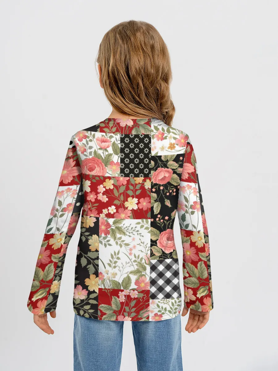 Детский лонгслив / Лоскутный орнамент