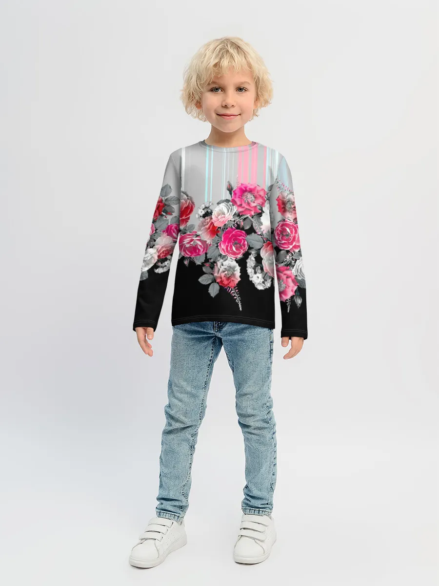 Детский лонгслив / Розы