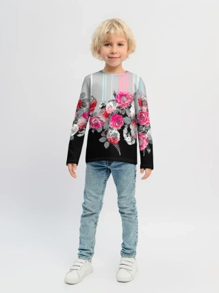 Детский лонгслив / Розы