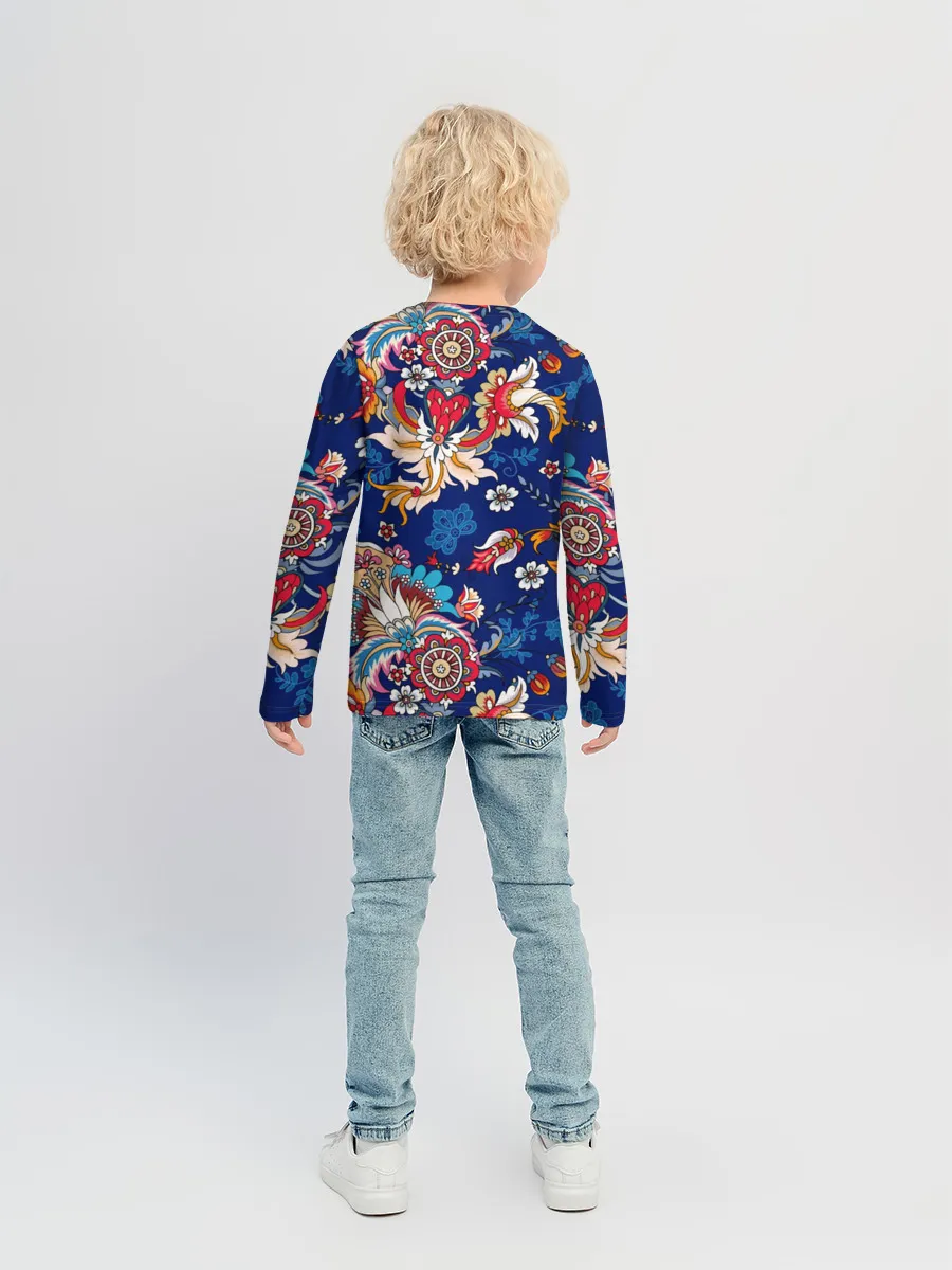 Детский лонгслив / Экзотический орнамент