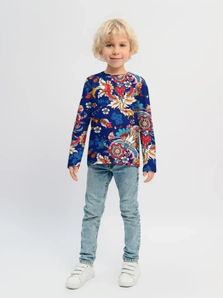 Детский лонгслив / Экзотический орнамент