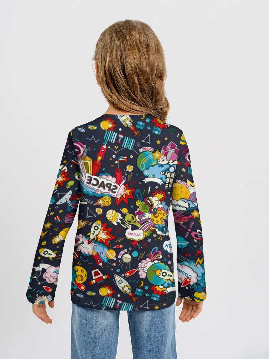 Детский лонгслив / Космос