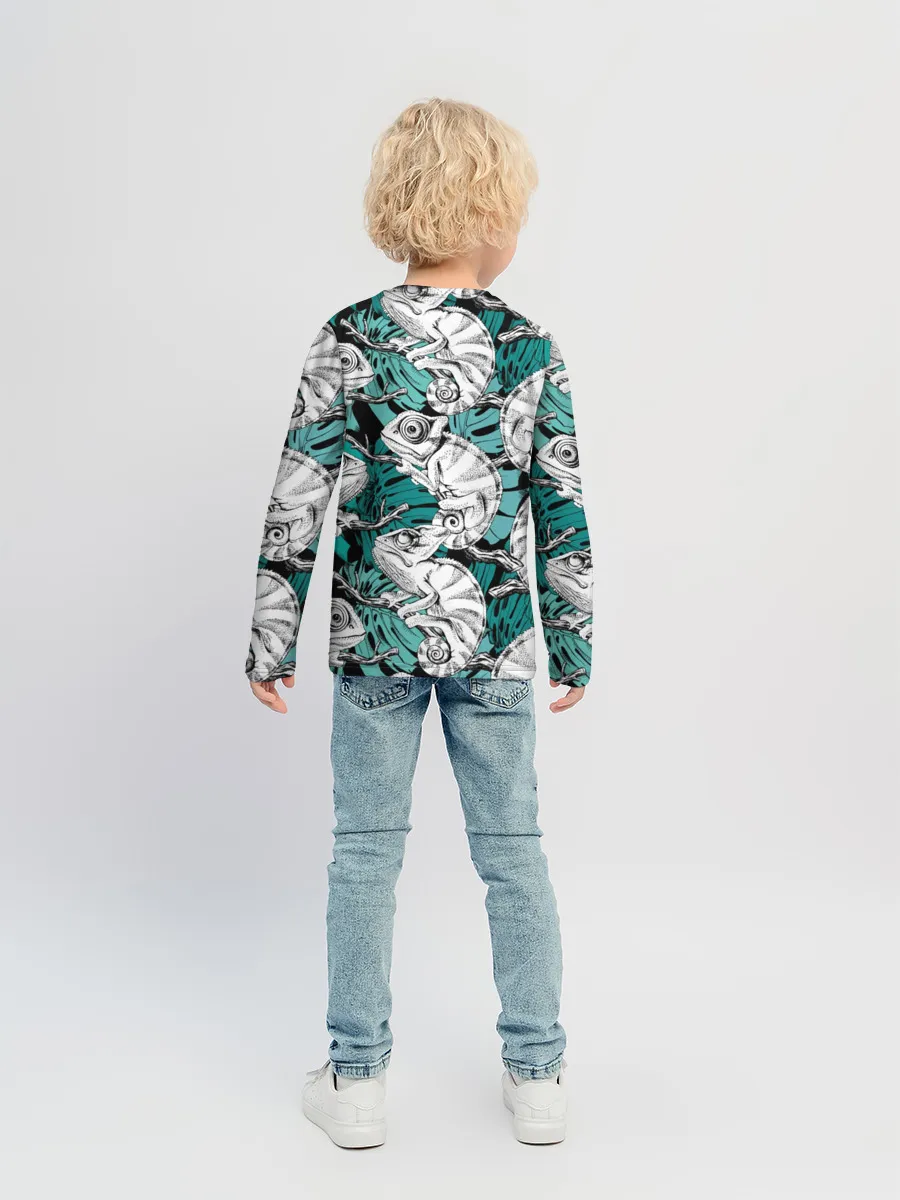 Детский лонгслив / Хамелеоны