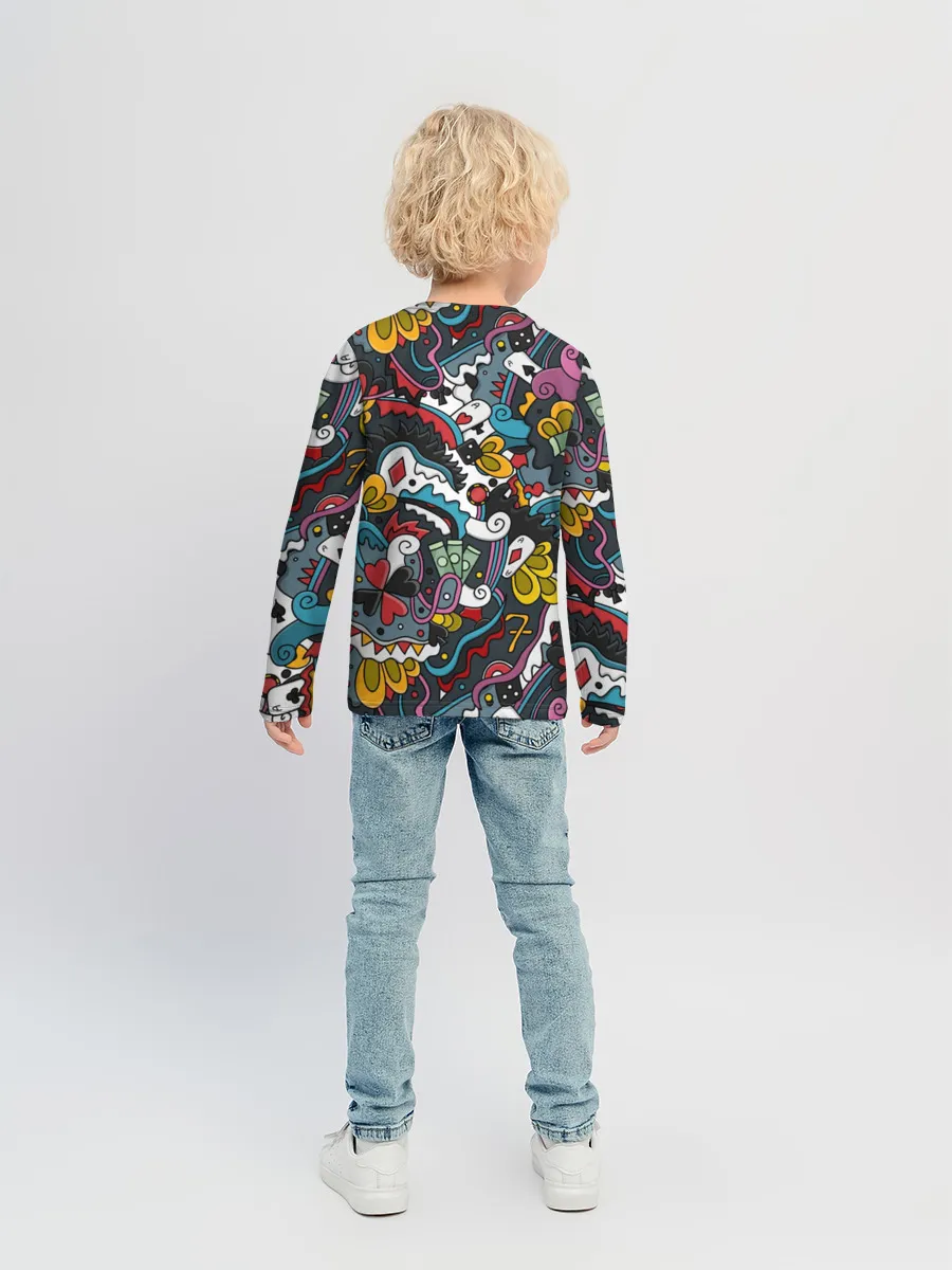 Детский лонгслив / Покерный коллаж