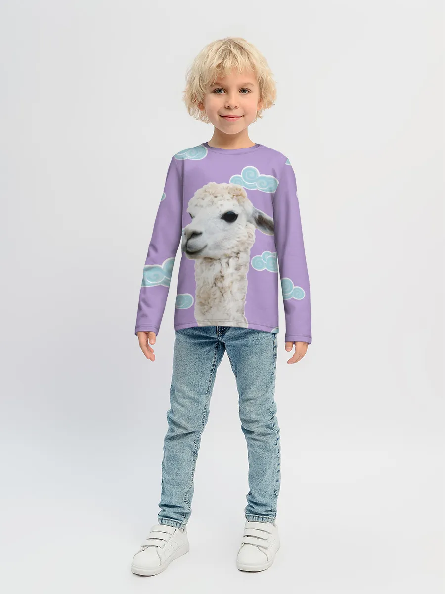 Детский лонгслив / Облачная лама
