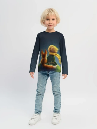 Детский лонгслив / Маленький принц с лисой