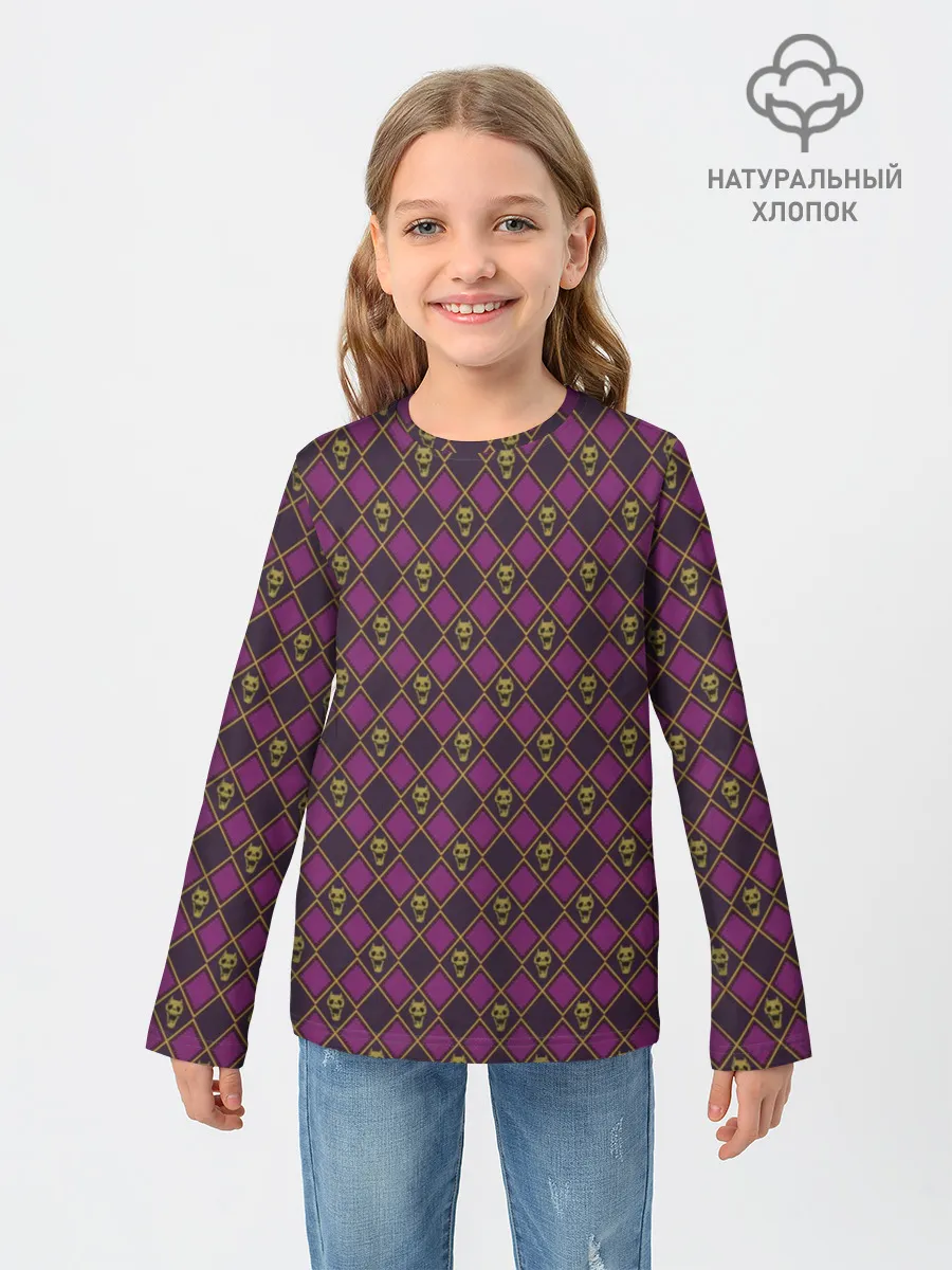 Детский лонгслив / KILLER QUEEN бордовый паттерн