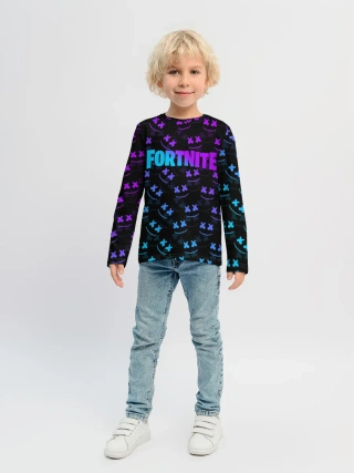 Детский лонгслив / FORTNITE MARSHMELLO NEON