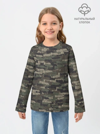 Детский лонгслив / Именной камуфляж. Игорь