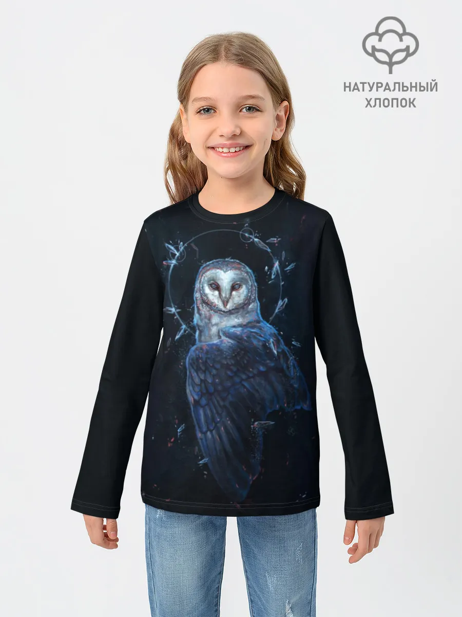 Детский лонгслив / сова