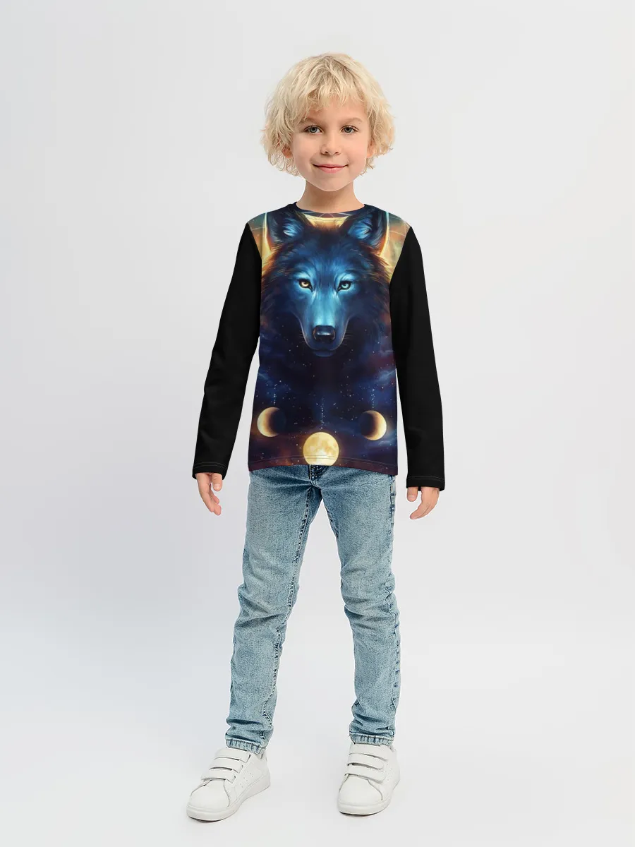 Детский лонгслив / волк