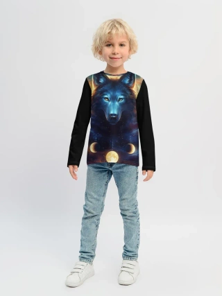 Детский лонгслив / волк