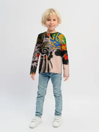 Детский лонгслив / Dsquared tattoo