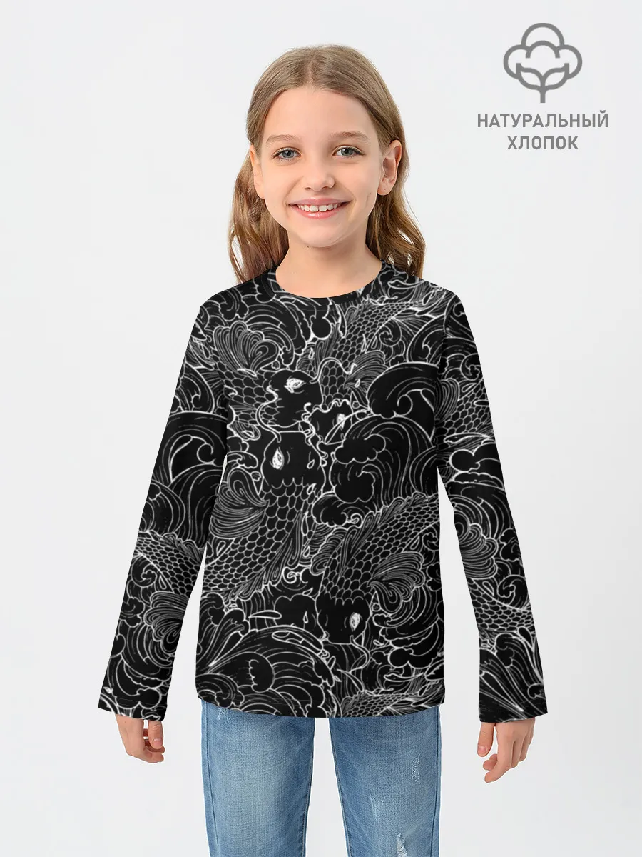 Детский лонгслив / Карпы кои