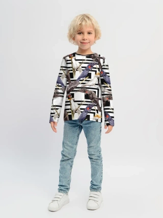 Детский лонгслив / Попугаи какаду