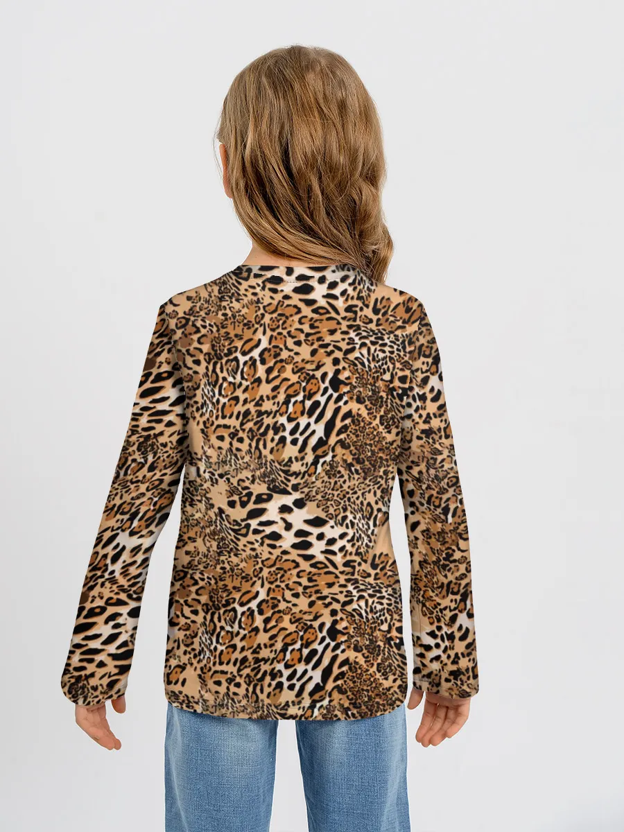 Детский лонгслив / Леопард
