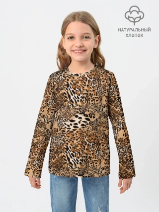Детский лонгслив / Леопард