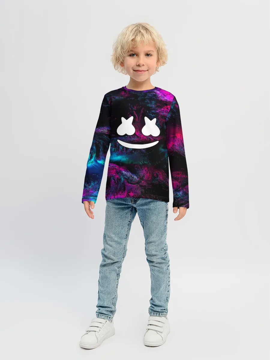 Детский лонгслив / Marshmello NEON