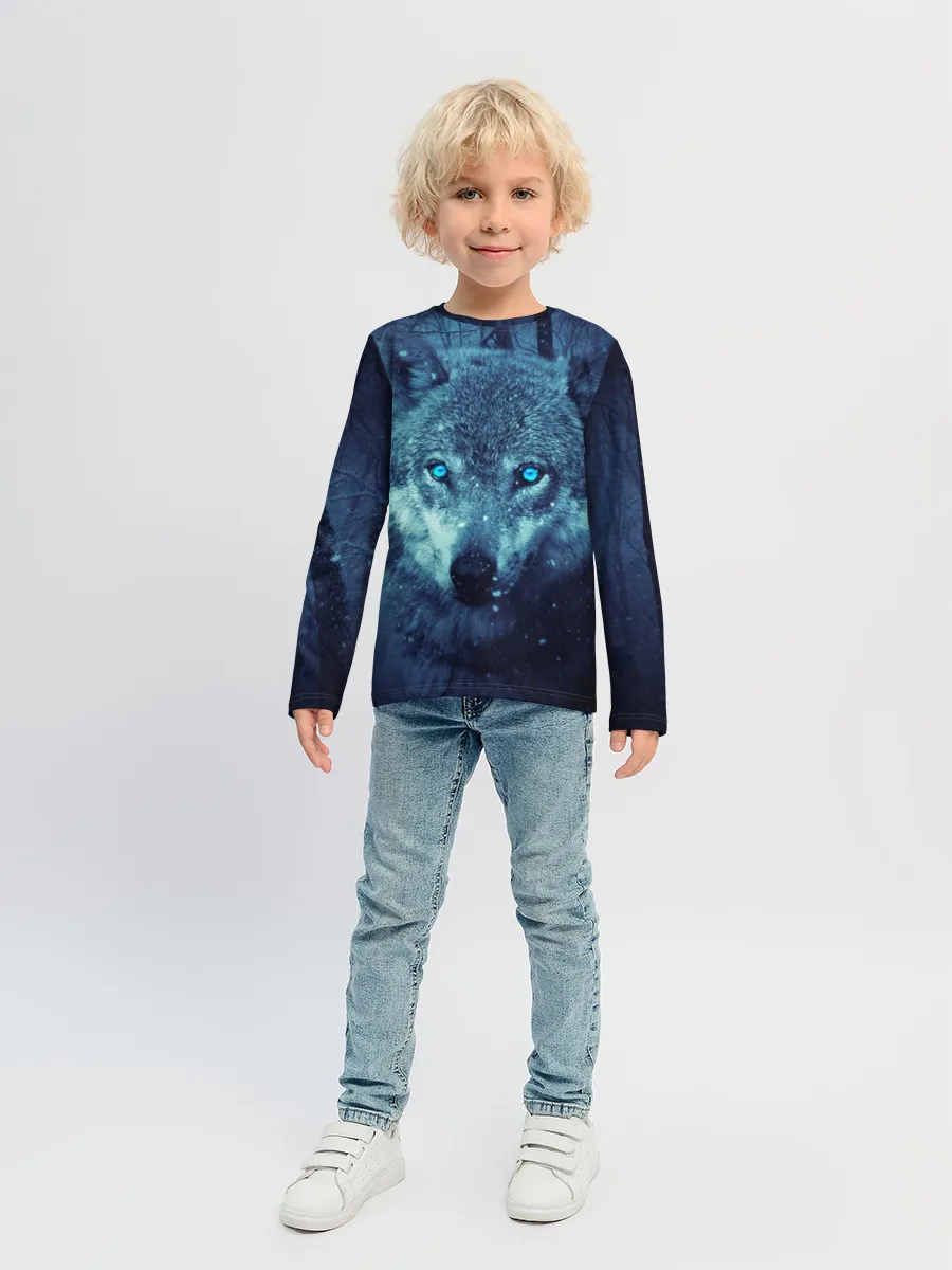 Детский лонгслив / Волк