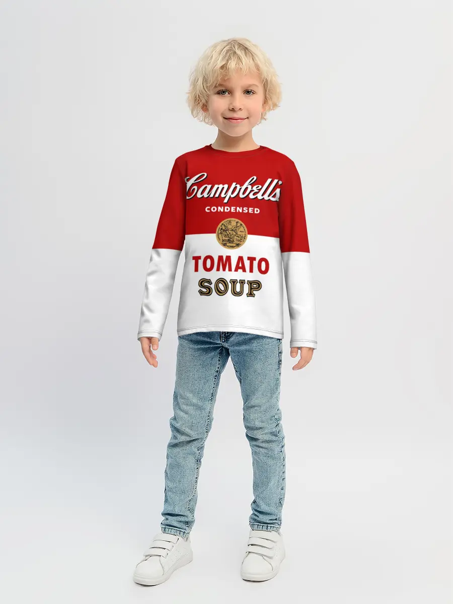 Детский лонгслив / Банка с супом Кэмпбелл