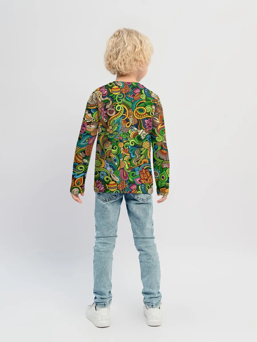 Детский лонгслив / Тибетский коллаж