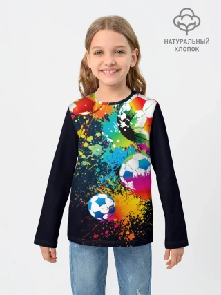 Детский лонгслив / Футбольные мячи