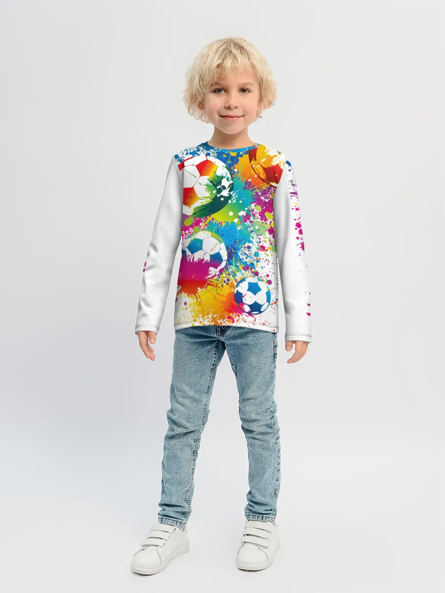 Детский лонгслив / Футбольные мячи