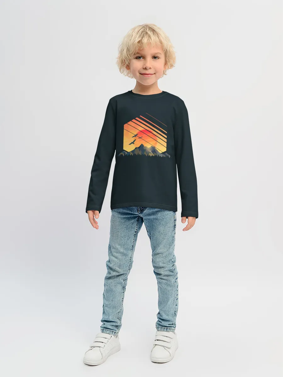 Детский лонгслив / Заход Солнца