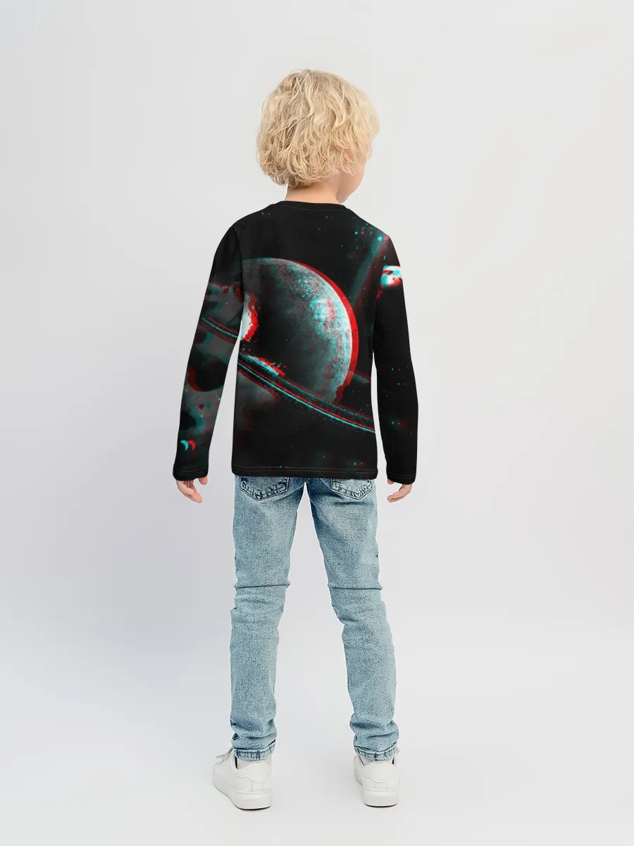 Детский лонгслив / Cosmos Glitch