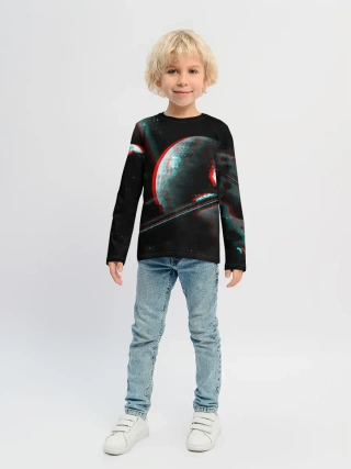 Детский лонгслив / Cosmos Glitch