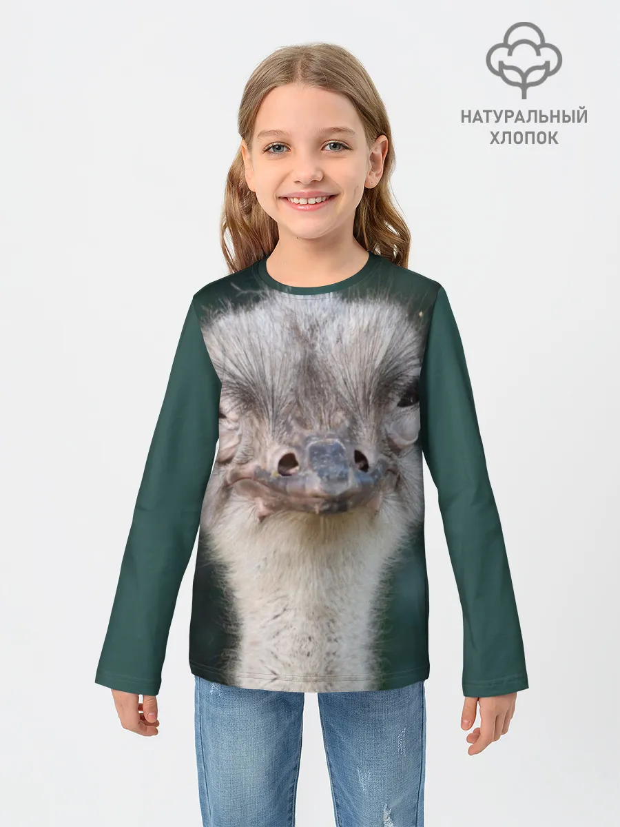 Детский лонгслив / Подозрительный страус