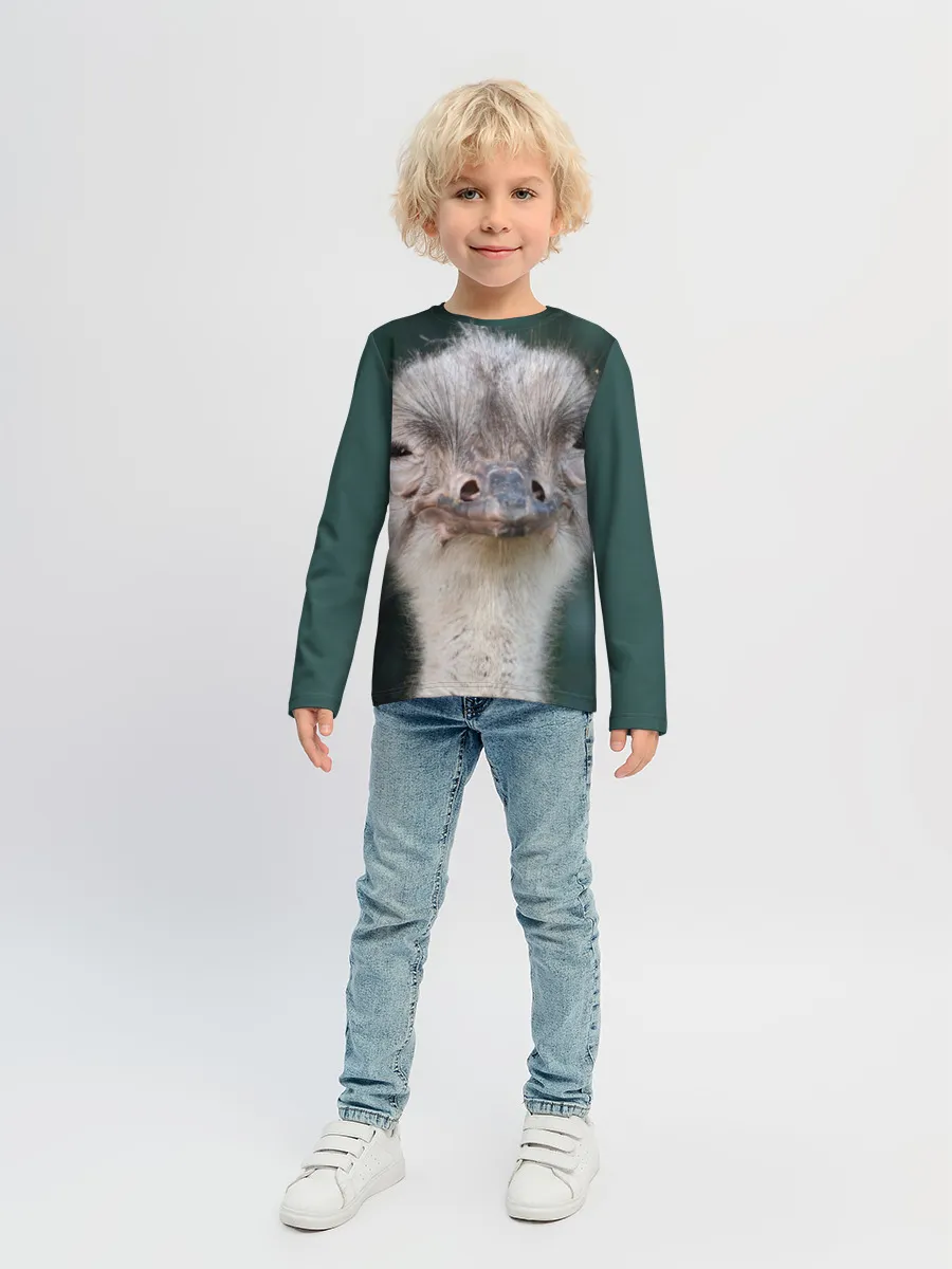 Детский лонгслив / Подозрительный страус