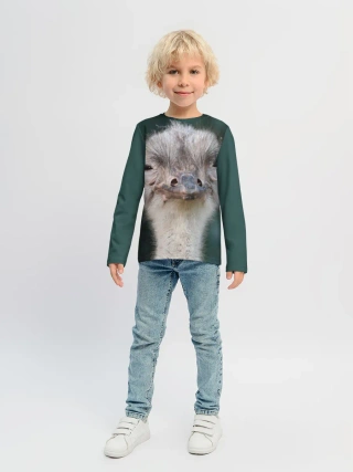Детский лонгслив / Подозрительный страус