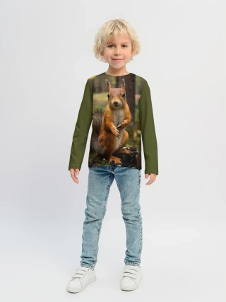 Детский лонгслив / Белочка