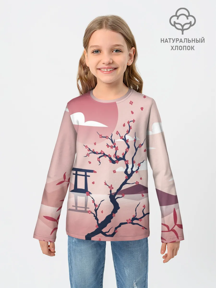 Детский лонгслив / Японский мотив