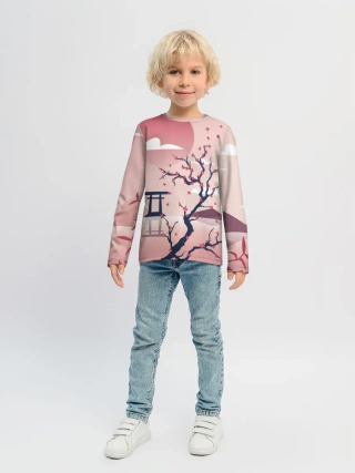 Детский лонгслив / Японский мотив