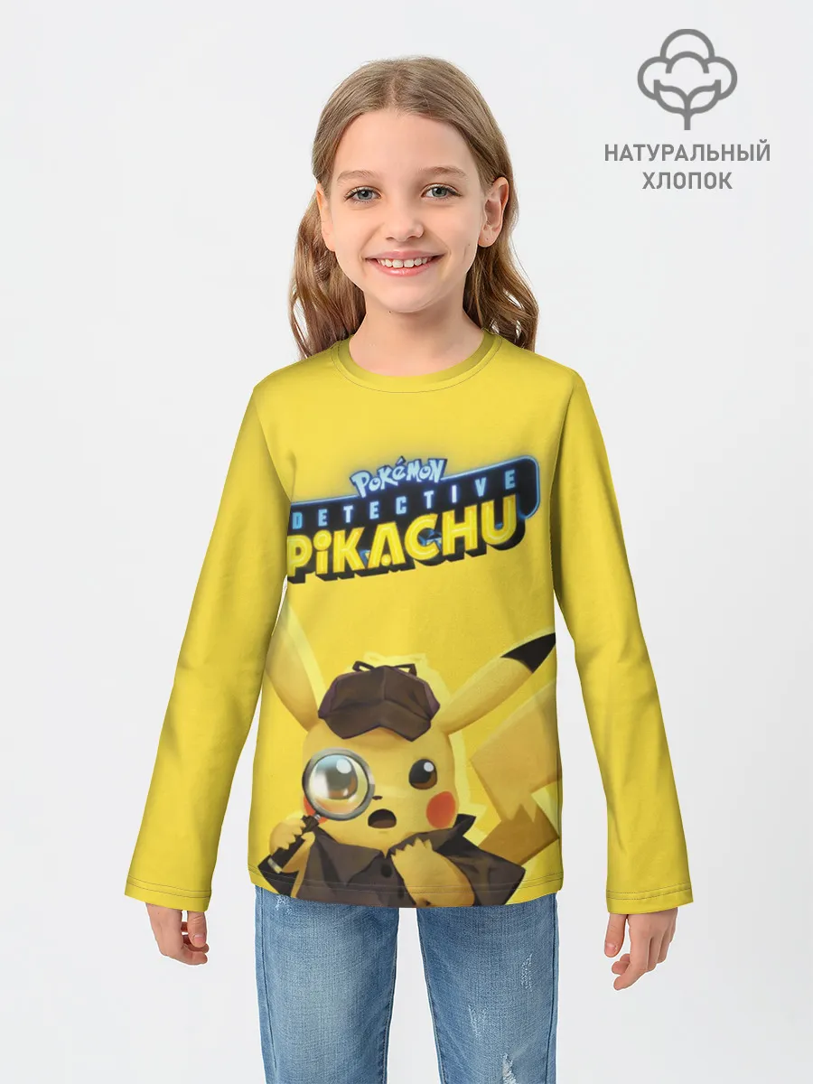 Детский лонгслив / Детектив Пикачу