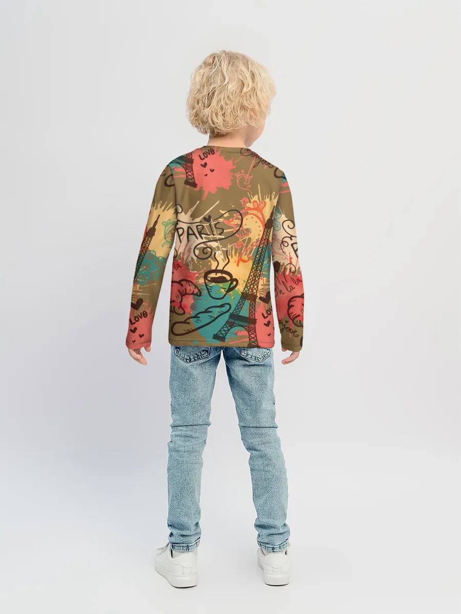 Детский лонгслив / Париж