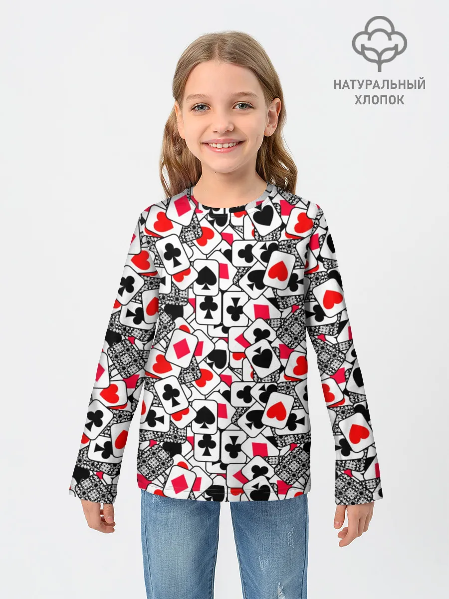 Детский лонгслив / Игральные карты