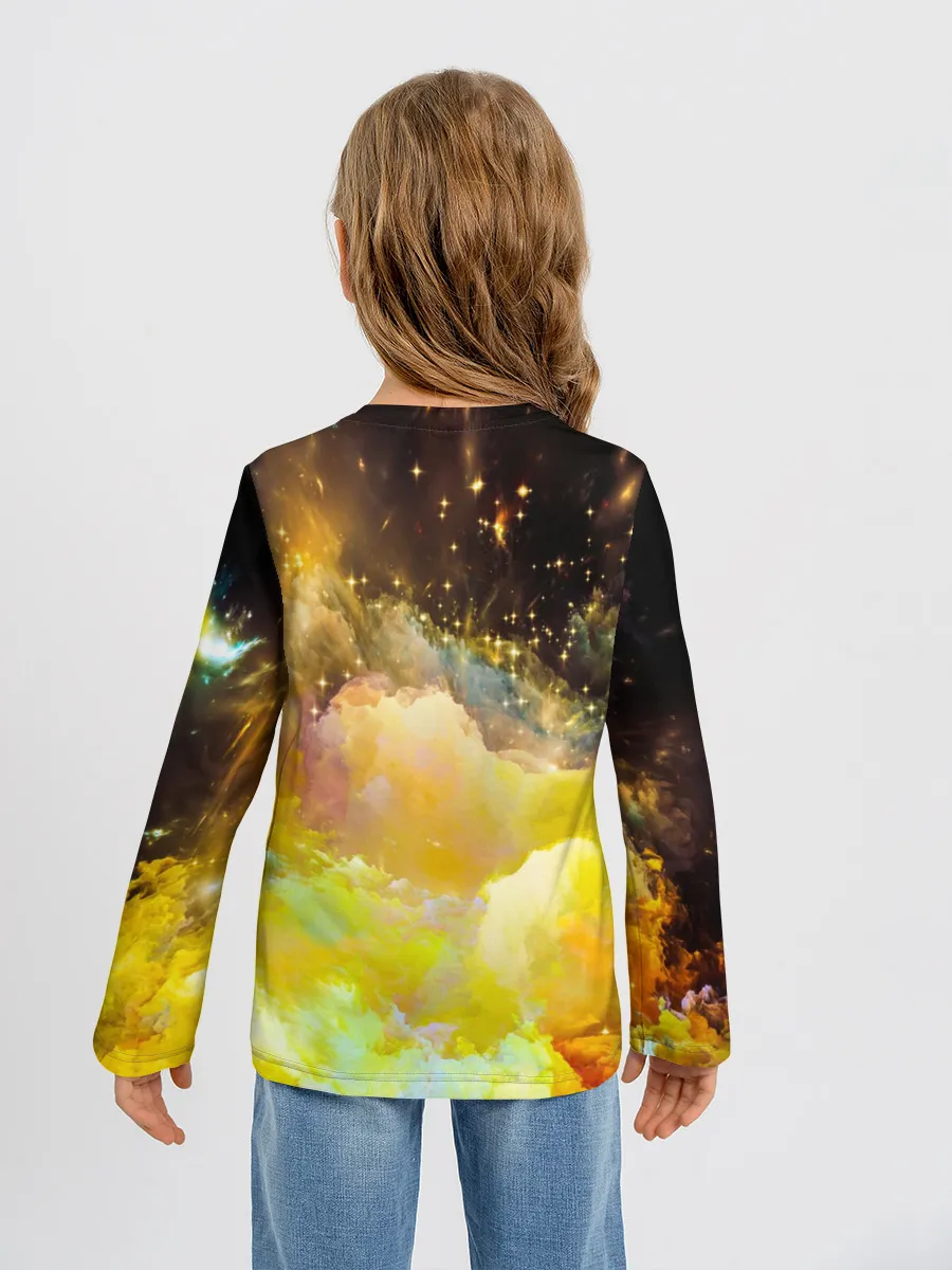 Детский лонгслив / Желтая краска