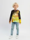 Детский лонгслив / Желтая краска