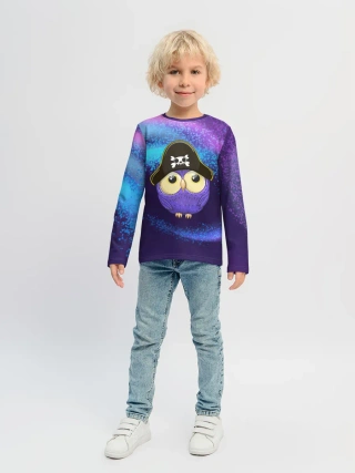 Детский лонгслив / Сова пират