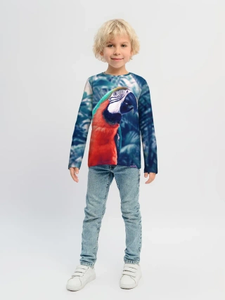 Детский лонгслив / Попугай