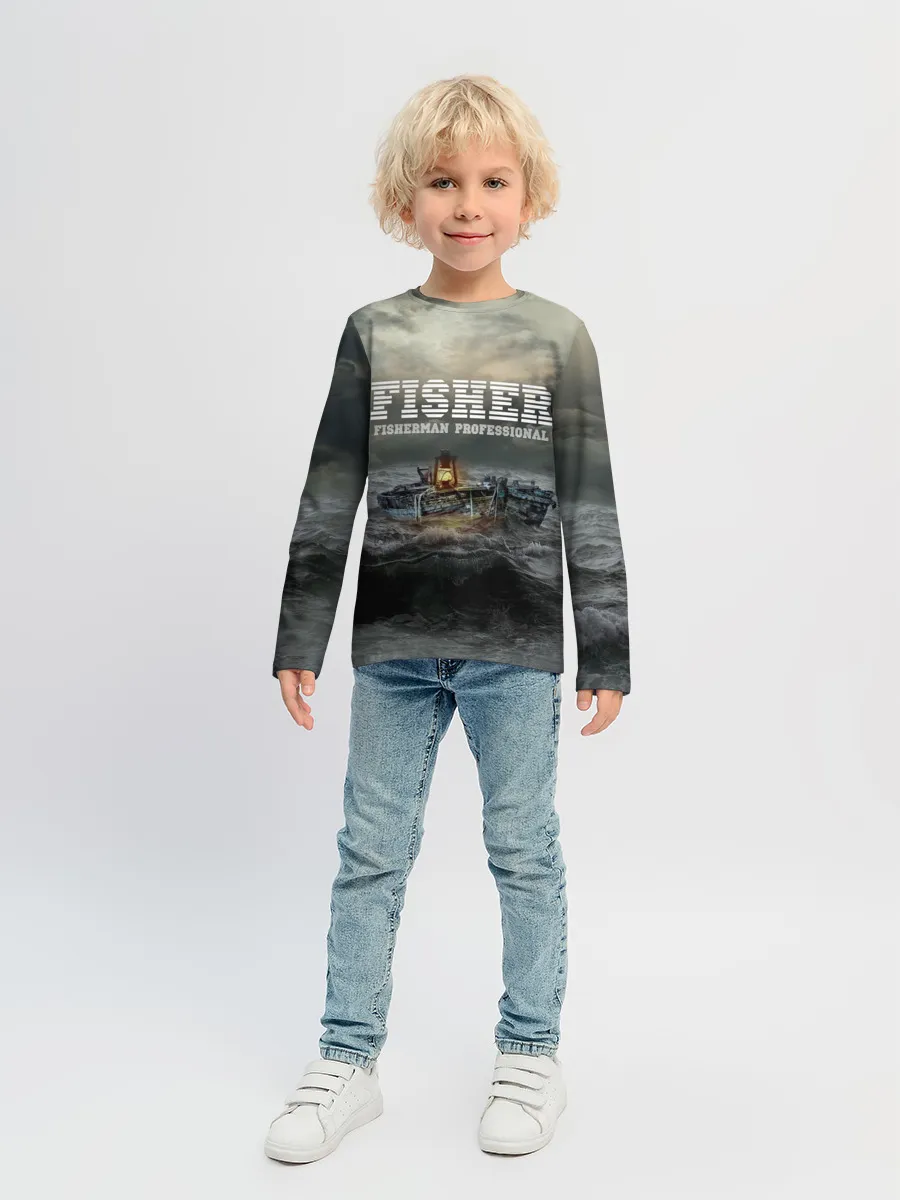 Детский лонгслив / Профессиональный рыбак