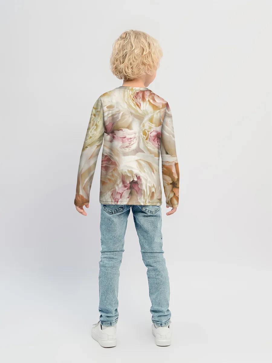 Детский лонгслив / Нежные Пионы