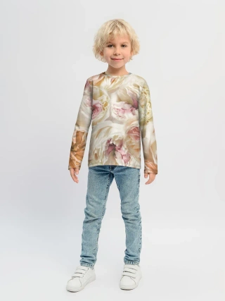 Детский лонгслив / Нежные Пионы